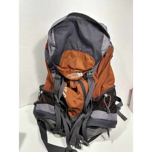 The North Face Terra 55 Camping Trail Hiking Backpack Youth‎ - Orange Gray - Picture 2 of 13